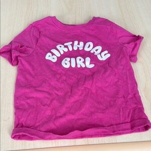 Old Navy Pink Birthday Girl Kids T-Shirt